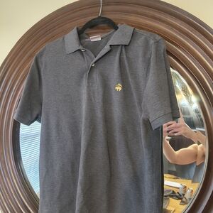 Brooks Brothers Charcoal Polo with Gold Logo